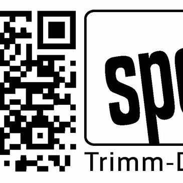 QR Code auf Minischild mit weiterer Übungsanleitung
